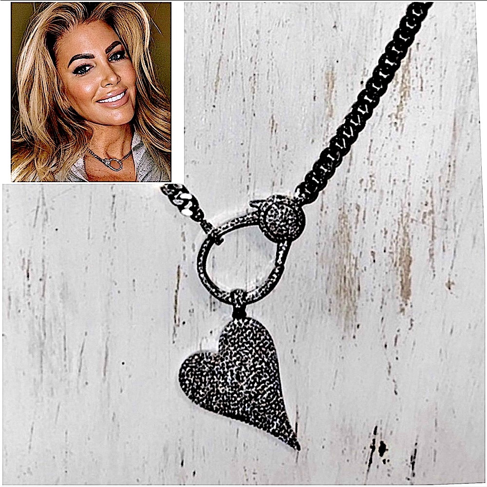 Silver heart necklace can be worn with or without the pendant. SEE ALL PICS